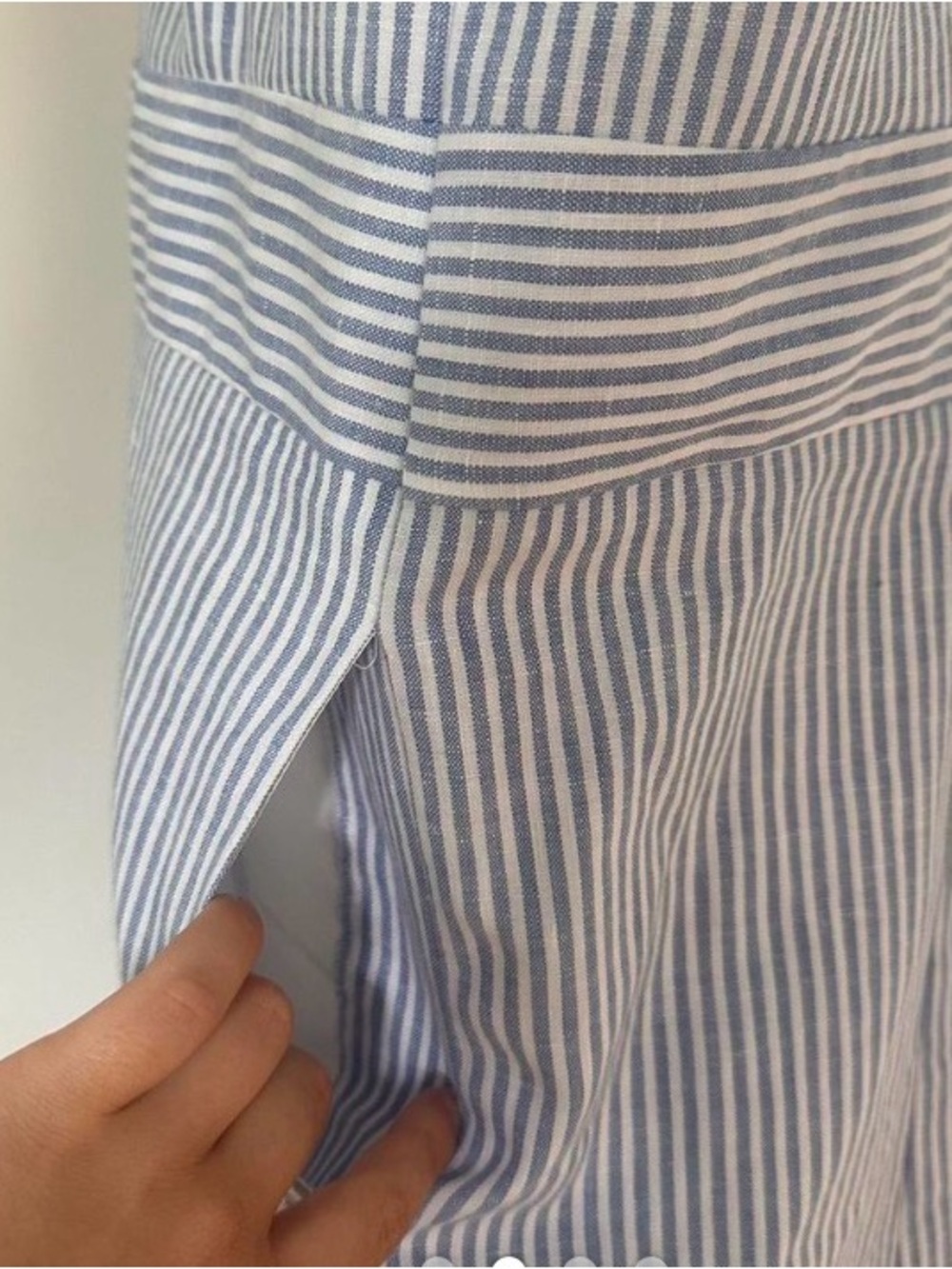 Talbots Seersucker Fit & Flare Dress in Ocean Stripe -16W - Picture 3 of 9